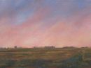off Downham Common Road near Littleport, 26 x 36cms, oil on canvas